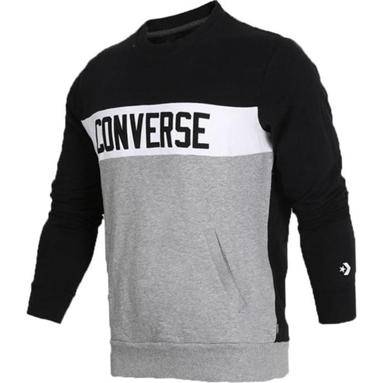 Converse Sweatshirt Men s Black Gray 10007807-A01 XL