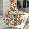 Women's Sleeveless Paisley Pattern Floor-Length Dress,Comfortable Flowy Skirt,Ideal for Beach Vacation,Daily Casual & Friend Gatherings