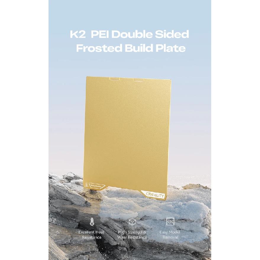 Creality Original K2/K2 PRO PEI Double Sided Frosted Build Plate High Strength Premium PEl Powder Coating 3D Printer Parts