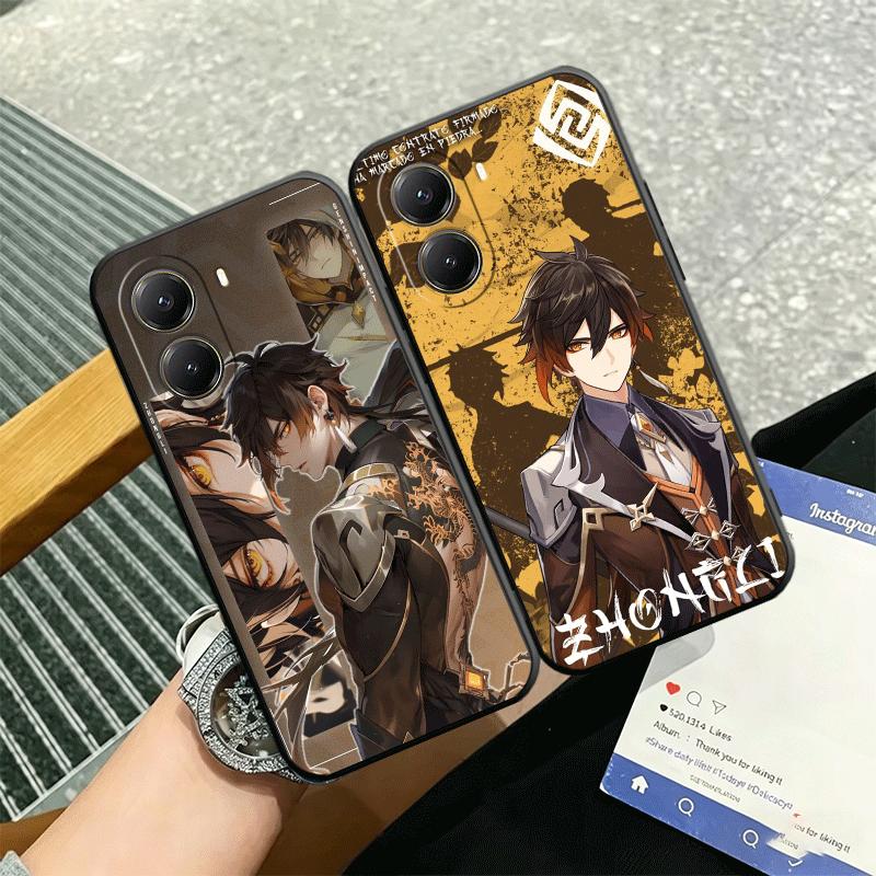 Genshin Impact Zhongli Soft Phone Case for Xiaomi Poco X5 X6 X7 X8 Pro Max X3 F7 F8 Ultra M8 M7 M6 M5 Redmi 15 15C 14C 13C 12C X