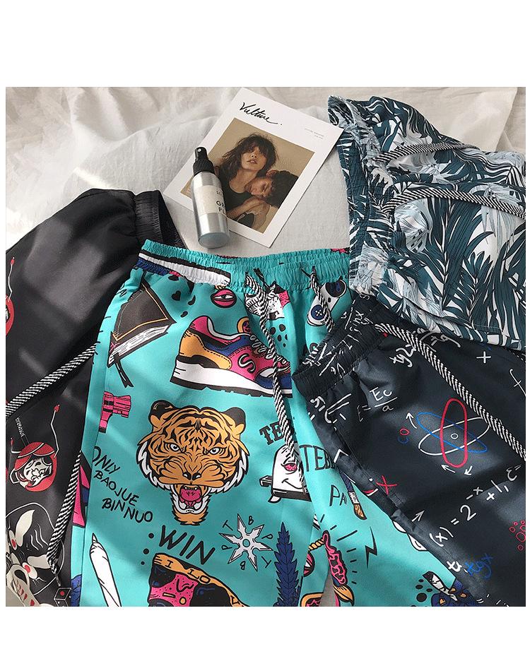 K167 Summer Casual Men's Korean Style Loose Beach Shorts