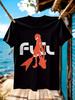 Tengen Tengen Tengen Tengen Tengen Tengen Anime Naota FUT Graphic Print 100% Cotton Black Short Sleeve T-shirt