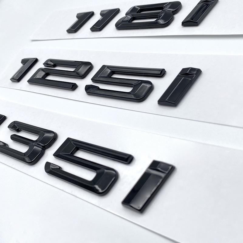 116i 118i 120i 125i 130i 135i Car Rear Boot Emblems Number Letter Badge for BMW 1 Series E81 E82 E87 E88 F20 F21 Glossy Black
