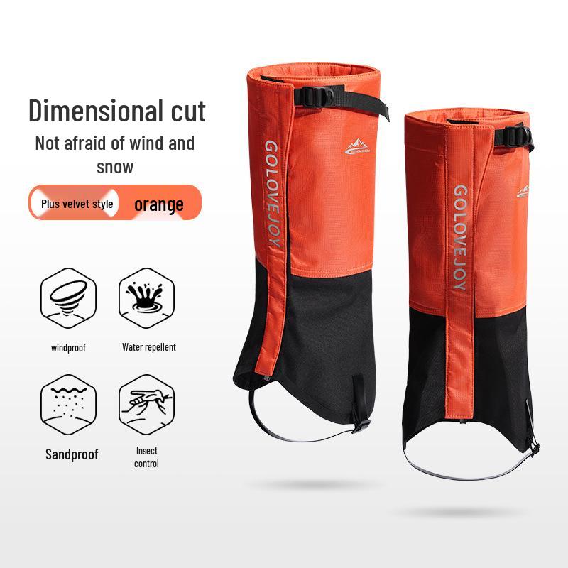 Unisex Waterproof Breathable Mountaineering Ski Gaiters – Insect & Sand-Proof Warm Long Tube Shoe Covers (HX39)