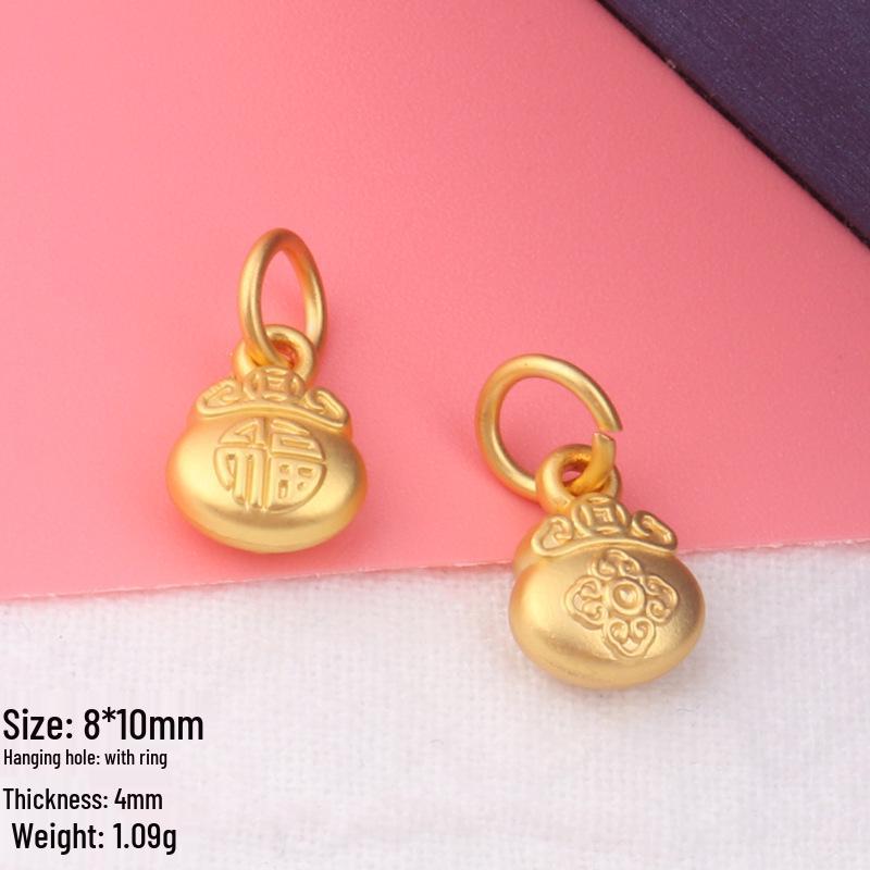 Позолоченный кулон-счеты в китайском стиле, талисман на непрерывную удачу