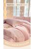Mercury Pure Cotton Embroidered 4-Piece Set: Brushed Thick Warm Long-Staple Cotton Solid Color Fitted Sheet