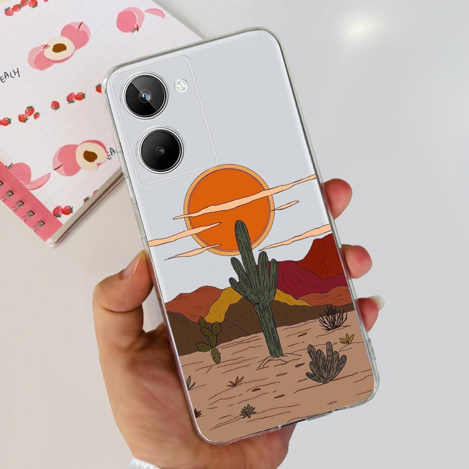 For Realme 10 4G Case Colorful Painted Cover Soft Silicone Phone Case For Realme 10 Pro Plus Realme10 Pro+ Back Cover Coque Capa