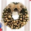 30/40/50/60cm Christmas Rattan Wreath for Doors and Windows