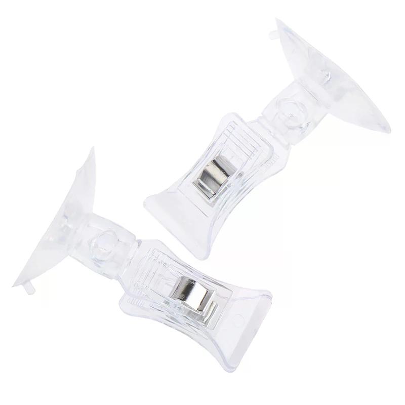 1Pcs Clear Plastic Suction Cup Clip Advertising Clip Suction Cup Transparent Clip