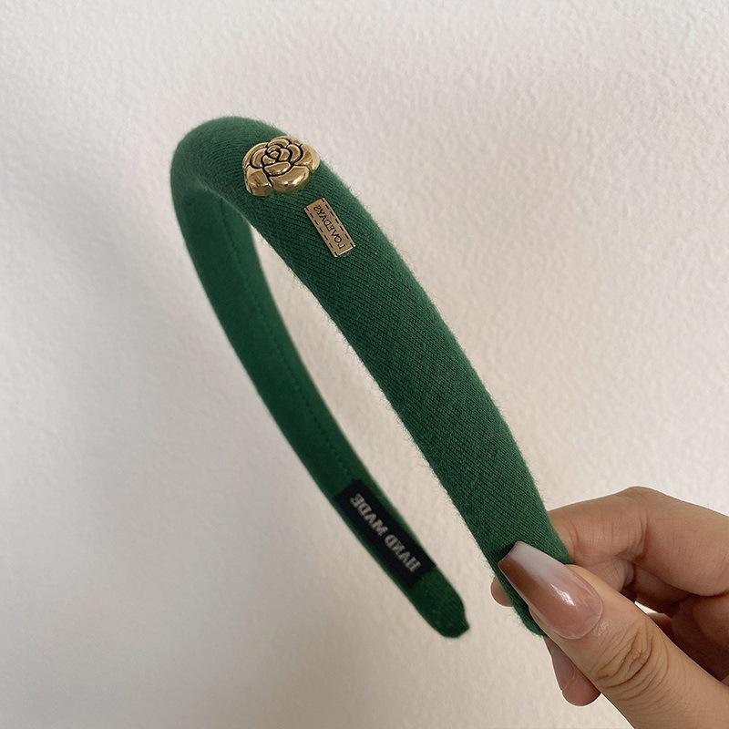 New Fashion Camellia Headband Hair Hoop Hair Bands for Women Korean Elegant Designer Hairband Headwear Hair Accessories