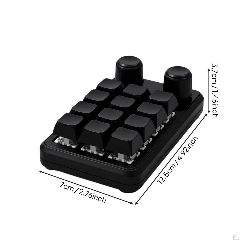 Mechanical Shortcut Pad HotSwappable 12Key Customizable Keypad RGB Backlit with