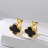 Fashion Simple Four-leaf Clover Earrings Classic Models Earrings Female Light Luxury Senior Sense of Ear Jewelry