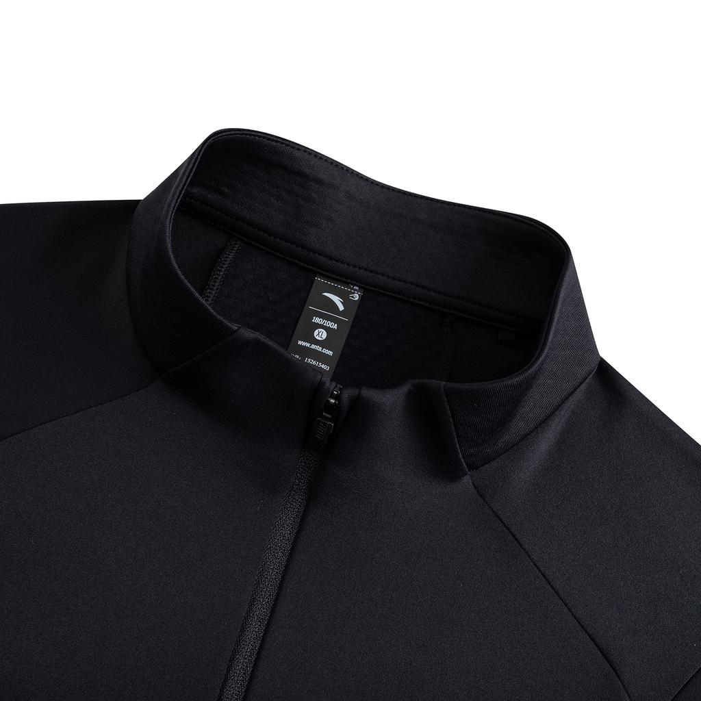 Anta Racing Run Air Muffin Long Sleeve Knitted Shirt Spring 2026 T-Shirt Men tops Basic-Black 152615403-4