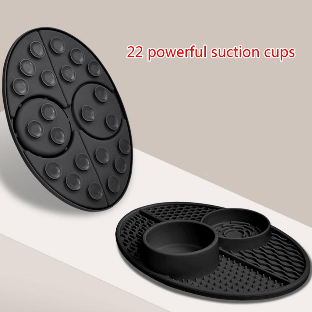 Animal de Estimação Tigela Dupla Almofada de Lamber Alimentador Lento Almofada de Silicone para Cães Tapete de Lamber para Cães Almofada de Alimentação Lenta Almofada de Treino Alimentar Tapete de Lamber para Cães
