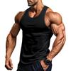 Herren Slim Fit Ärmelloses Freizeit-Basisshirt, Fitness Outdoor Weste