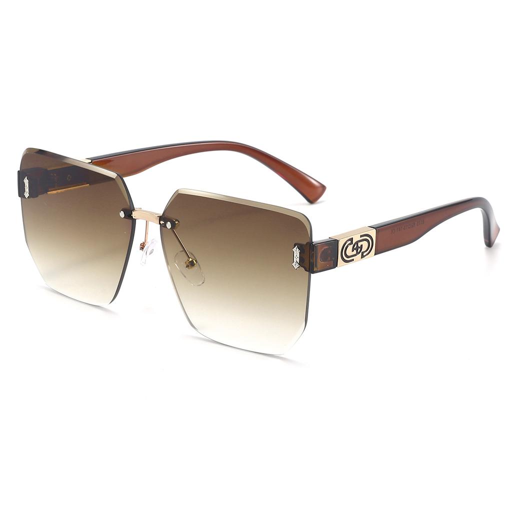 New Modern Rimless Sunglasses For Men And Women Stylish Luxury Brand Male Glasses Square Designer Shades Uv400