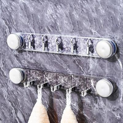 Multi-Purpose Vacuum Cup Hook 5 Hooks Bathroom Towel Rack  for Bathroom Accessories
