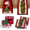 Christmas Linen Table Runner Merry Christmas Decoration For Home 2025 Navidad Noel Kerst Xmas Ornament Happy New Year Gifts 2025