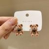 New Fluffy Rabbit Drop Earrings White Plush Cute Animal Earrings For Women Girls Korean Jewelry Brincos New Year Gifts