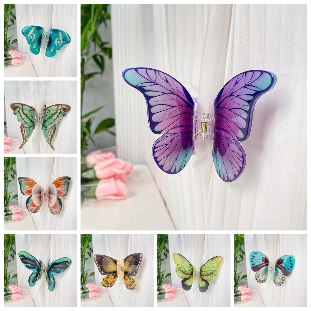Animals Butterfly Hair Clip Printing Large Shark Clip Personalized Butterfly Hair Claw Girl