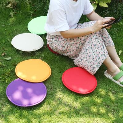 Household Thickened Round Sponge Chair Cushion with Tie Simple Fabric Dining Chair Pad Round Stool Seat Cushion