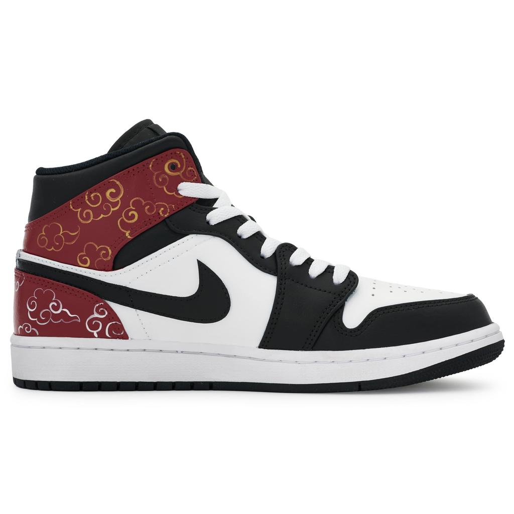 Jordan Air Jordan 1 Vintage Basketball Shoes Men's Mid top White/Black DQ8426-301(Team80-S-BOX)