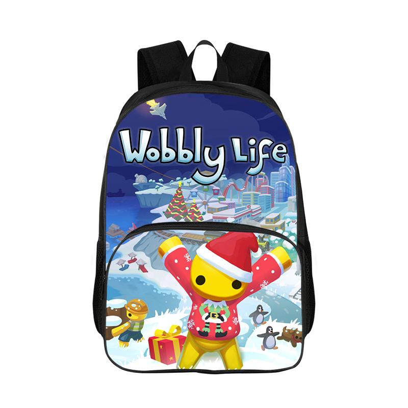 

Wobbly Life Gaming Funny Backpack Elementary High College School Student Hot Games Bookbag Men Women Daypack Sports