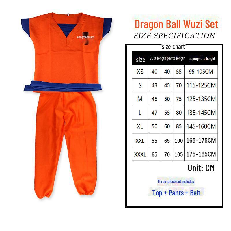 Set de costume cosplay de Ziua Copilului Dragon Ball Goku pentru băieți și fete