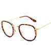 Newly Designed Womens Glasses Optically Metal Frame Leopard Print Clear Lens Glass Glasses Golden Square Glasses Men UV400
