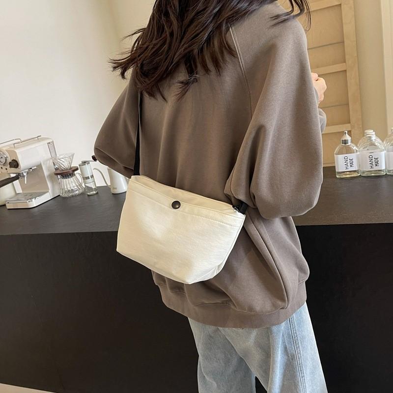 Nylon Casual Small Crossbody Bag With Solid Color For Daily Use