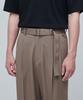 Musinsa Standard Real Wide Belted Slacks [Dusty Beige]