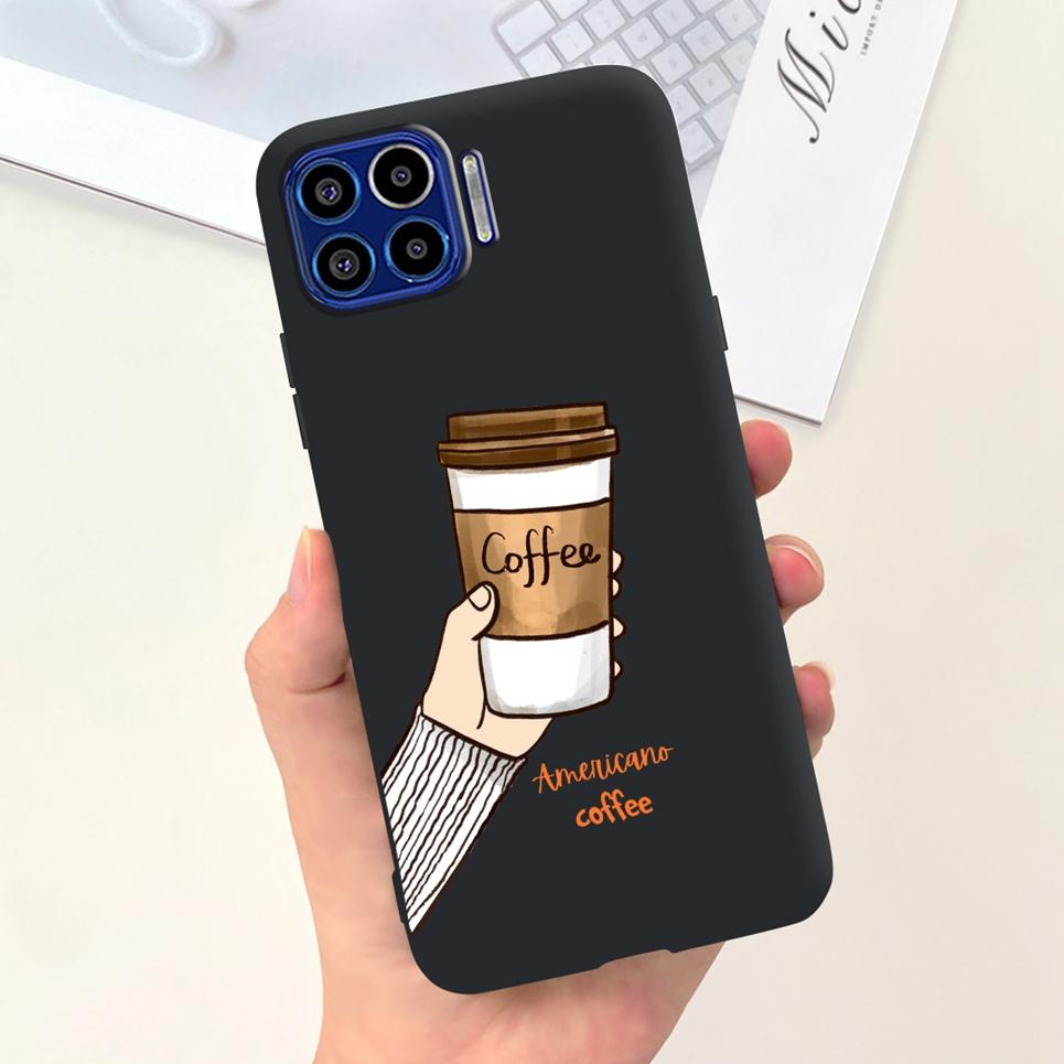 For Motorola One Vision One Macro Case Cute Fashion Girly Cartoon Painting Funda Etui For Motorola One 5G Soft TPU Silicone Case