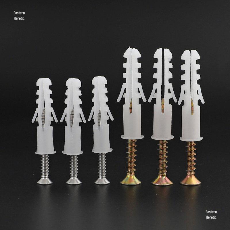 Plastic Expansion Tube Set with Screws and Rubber Plugs (5-12mm)