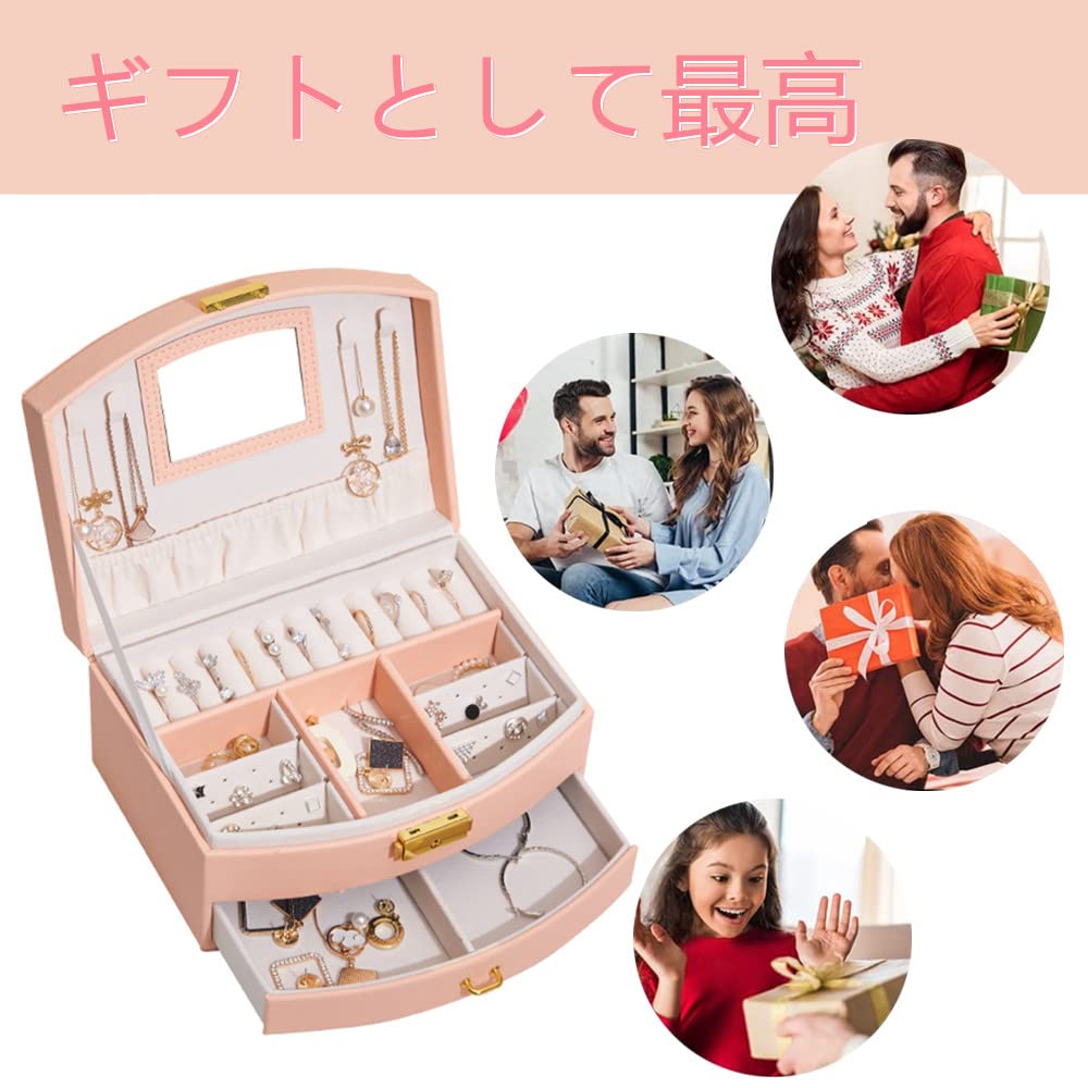 OKUSEKAY Jewelry Jewelry Accessory Popular for Girls and with Large Capacity Jewelry Small Item Earring Wedding Birthday Gift Box, Storage, Case,
