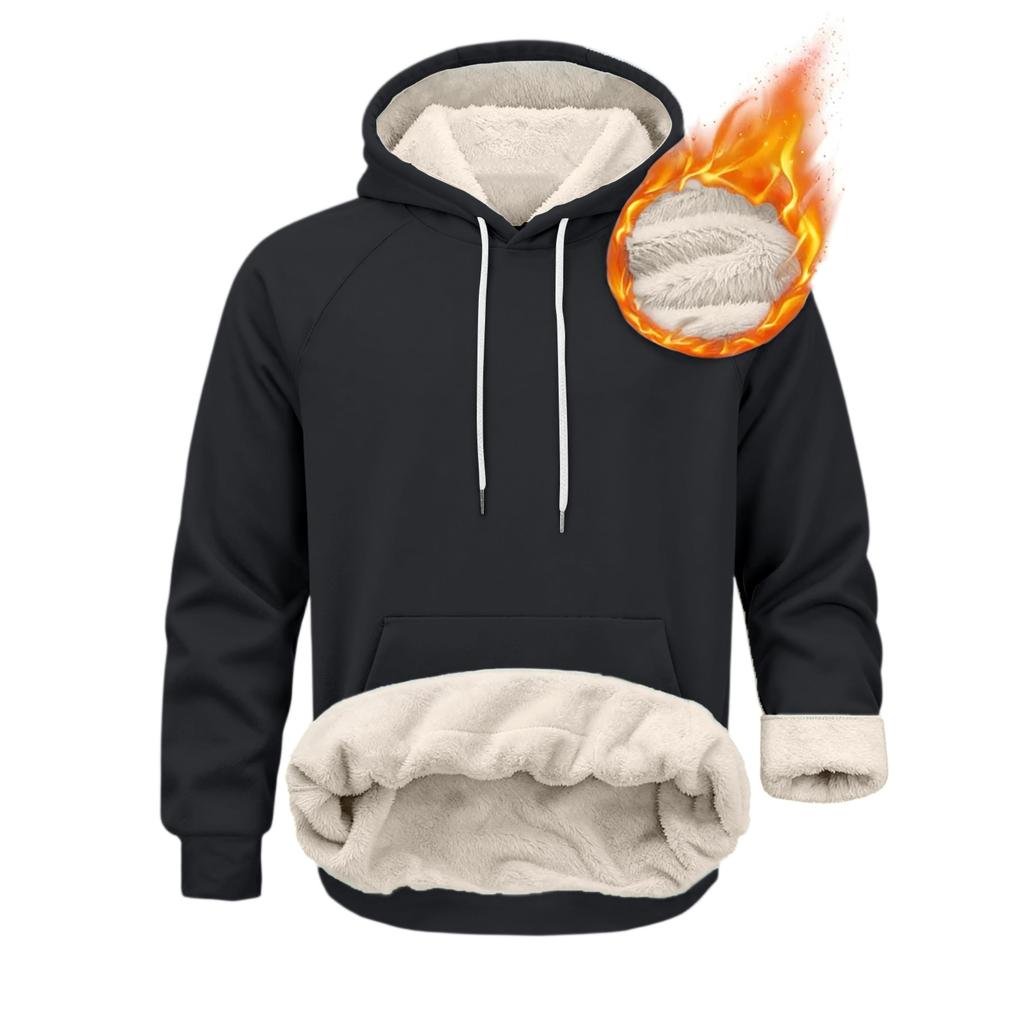 Men's Casual Long-Sleeve Fleece Hoodie With Pockets