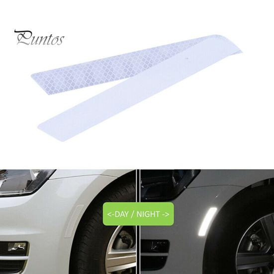 Car Sticker 1 Pair Reflective Strip Self-adhesive Strong Reflection Wear-resistant High Brightness Auto Accessories Scratch Resistant Warning