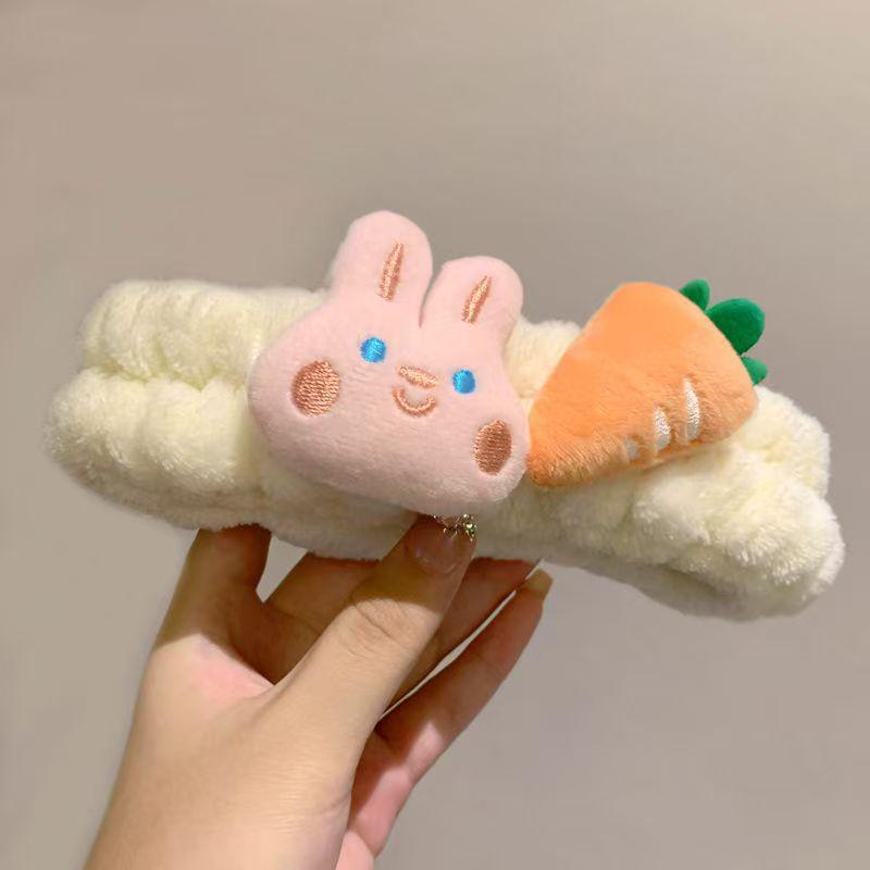 Cute Cartoon Plush Hair Tie Headband - Women's Makeup & Face Wash Accessory