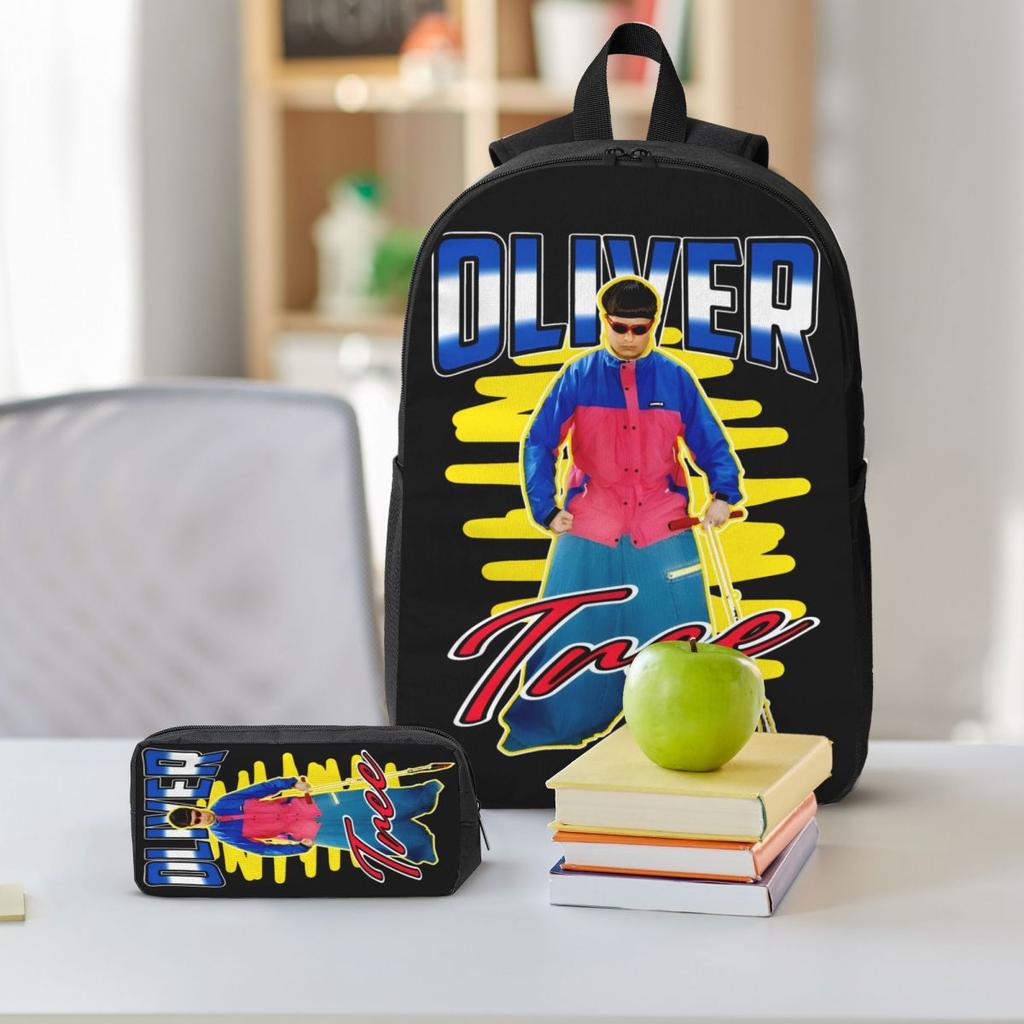 3Pcs RIP Oliver Tree 1993-2026 Backpack Set for Children Pen Bags Bookbag Sets with Lunch Box For School Students Daypack