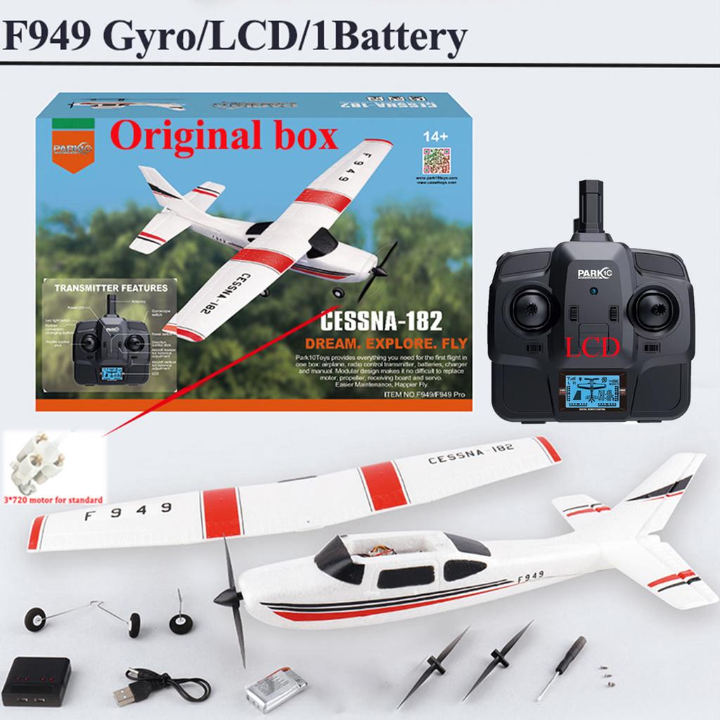 2.4G F949 LCD Version RC Flugzeug Cessna 182 3D6G 3-Kanal Flächenflugzeug Outdoor Drohne RTF Mit Gyroskop Und Nacht
