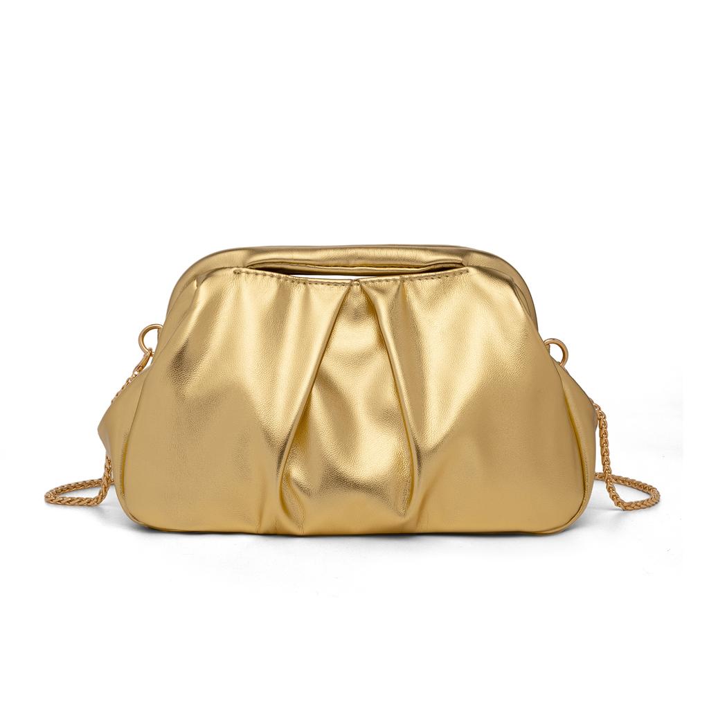 Textured Cloud Frame Clutch Purse, Women's Party Crossbody Handbag luxury Designer Shoulder Bag Wedding Evening Clutch Bag