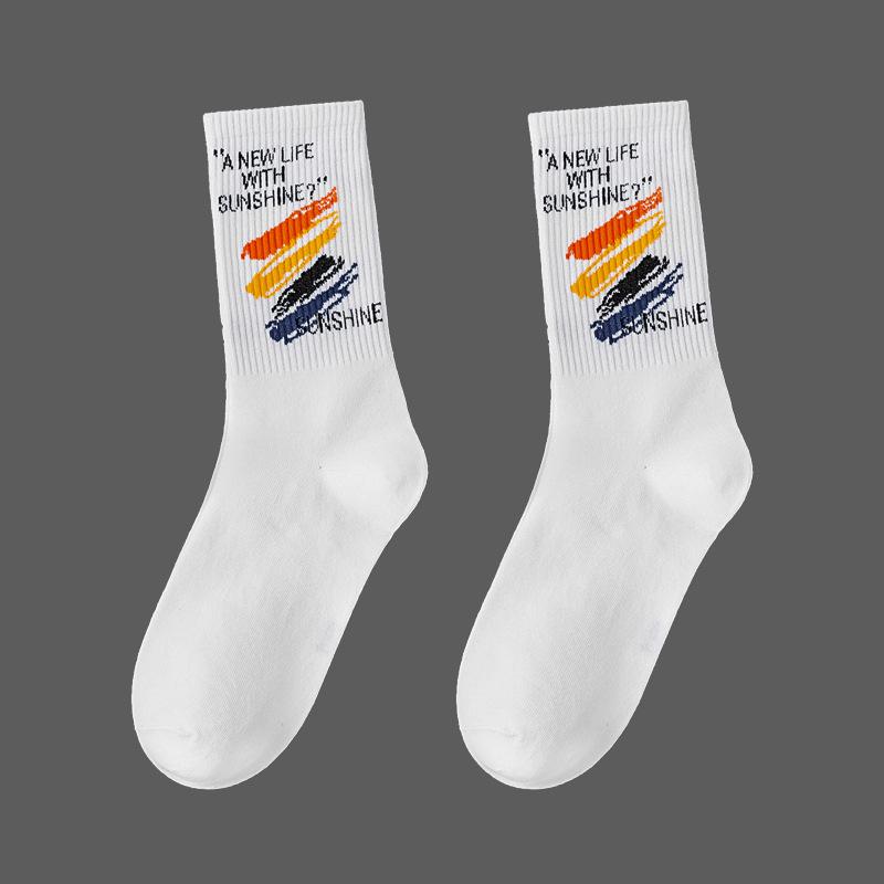 New Men's Socks Funny Men's  Crew Harajuku Hip Hop Thick Cotton Socks Women Novelty Cartoon Sock Combed Cotton Socks