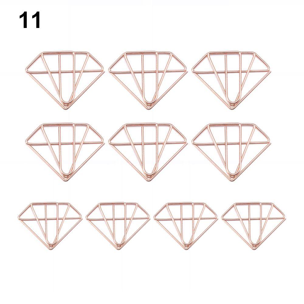 

10Pcs File New Photo Tickets Bookmark Stationery Mini Binder Clips Paper Clip Metal 11