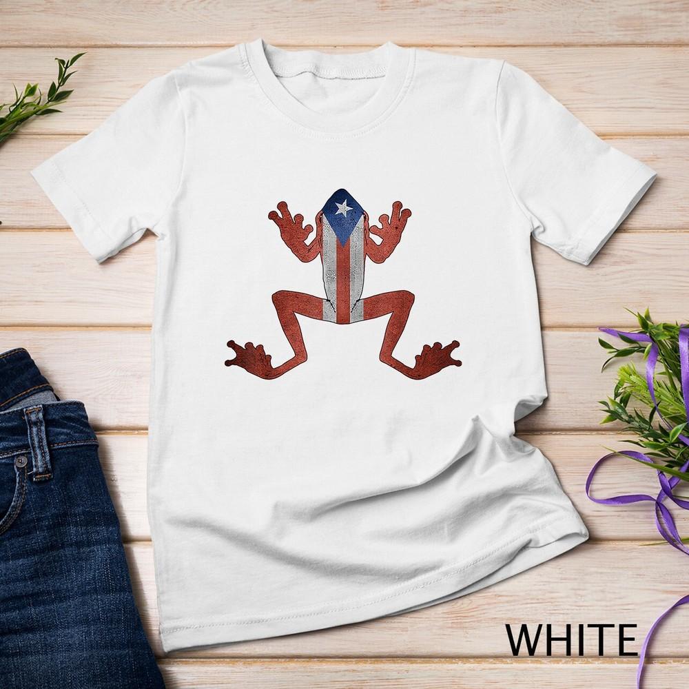 

Puerto Rico Flag Coqui Frog T-Shirt Rican Se Levanta Boricua Unisex T-shirt 4XL