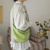 Women Messenger Bag Solid Clor Large Capacity Adjustable Shoulder Strap Crescent Bag Zipper Closure Crossbody Bag