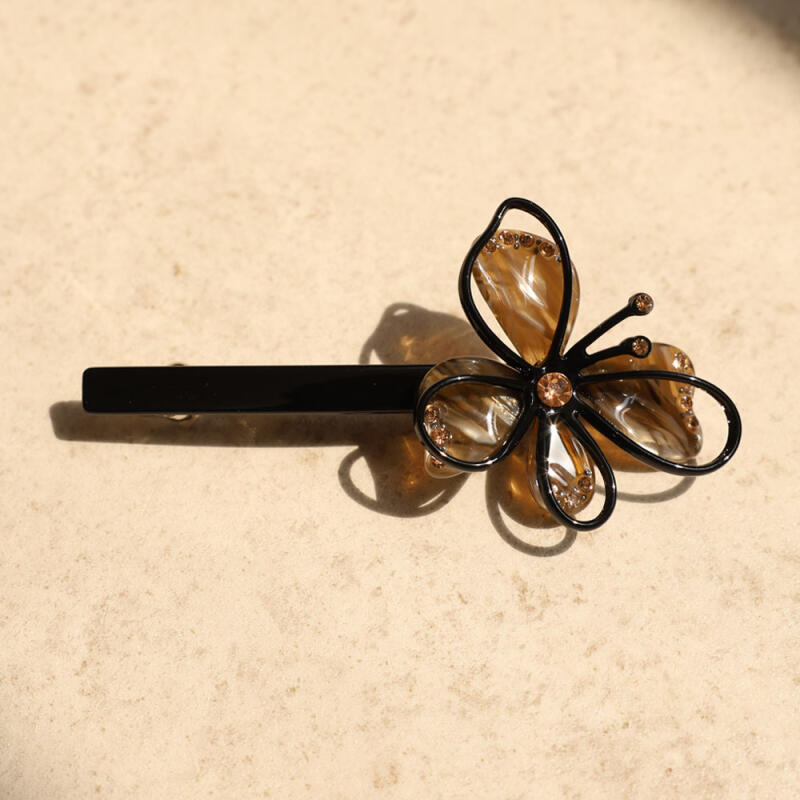 Roman Flower Butterfly Mother-of-Pearl Hairpin A260 Blue