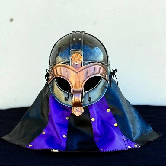 

Handmade 18-Gauge Steel Viking Helmet Wearable Norse Replica