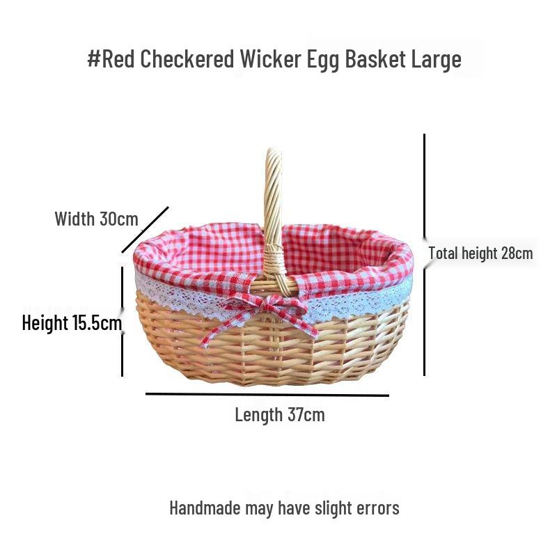 Handgeflochtener Rattan-Eierkorb für Blumengestecke: Ideales Geschenk für beste Freunde und DIY-Projekte