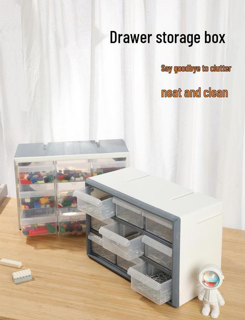 Combinable Drawer-Style Compartment Box for Screws, Parts, Building Blocks, and Electronics