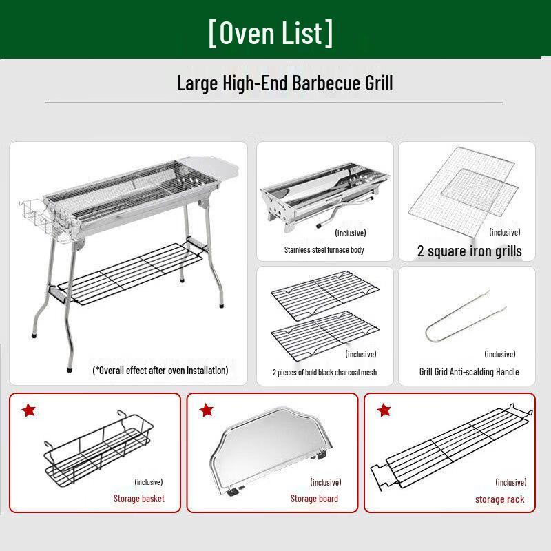 Portable Stainless Steel BBQ Grill