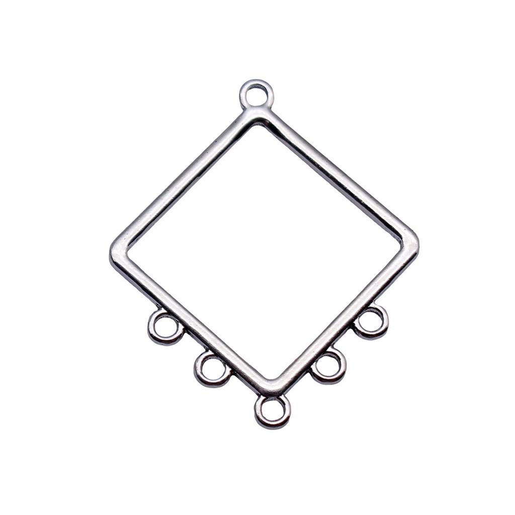 Geometric Flower Multi Loop Connectors Metal Links For Earrings Accessories Parts